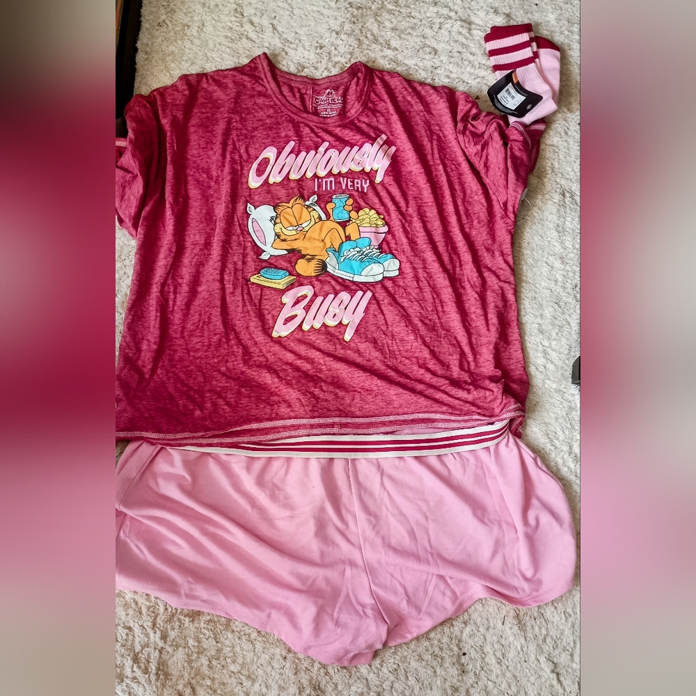 Red and Pink Graphic Pajamas